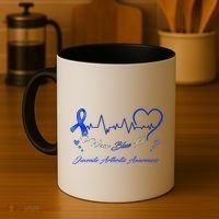 I Wear Blue For Juvenile Arthritis Awareness Cute Gift Coffee Mug thumb 4