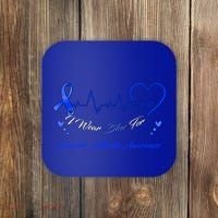 I Wear Blue For Juvenile Arthritis Awareness Cute Gift Coaster thumb 0
