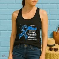 I Wear Blue For Someone I Love Prostate Cancer Awareness Women's Tank Top thumb 2