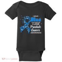 I Wear Blue For Someone I Love Prostate Cancer Awareness Baby Bodysuit thumb 0