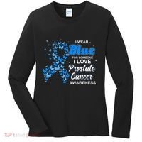 I Wear Blue For Someone I Love Prostate Cancer Awareness Women's Long Sleeve Shirt thumb 0