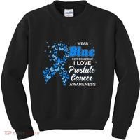 I Wear Blue For Someone I Love Prostate Cancer Awareness Kids Sweatshirt thumb 0
