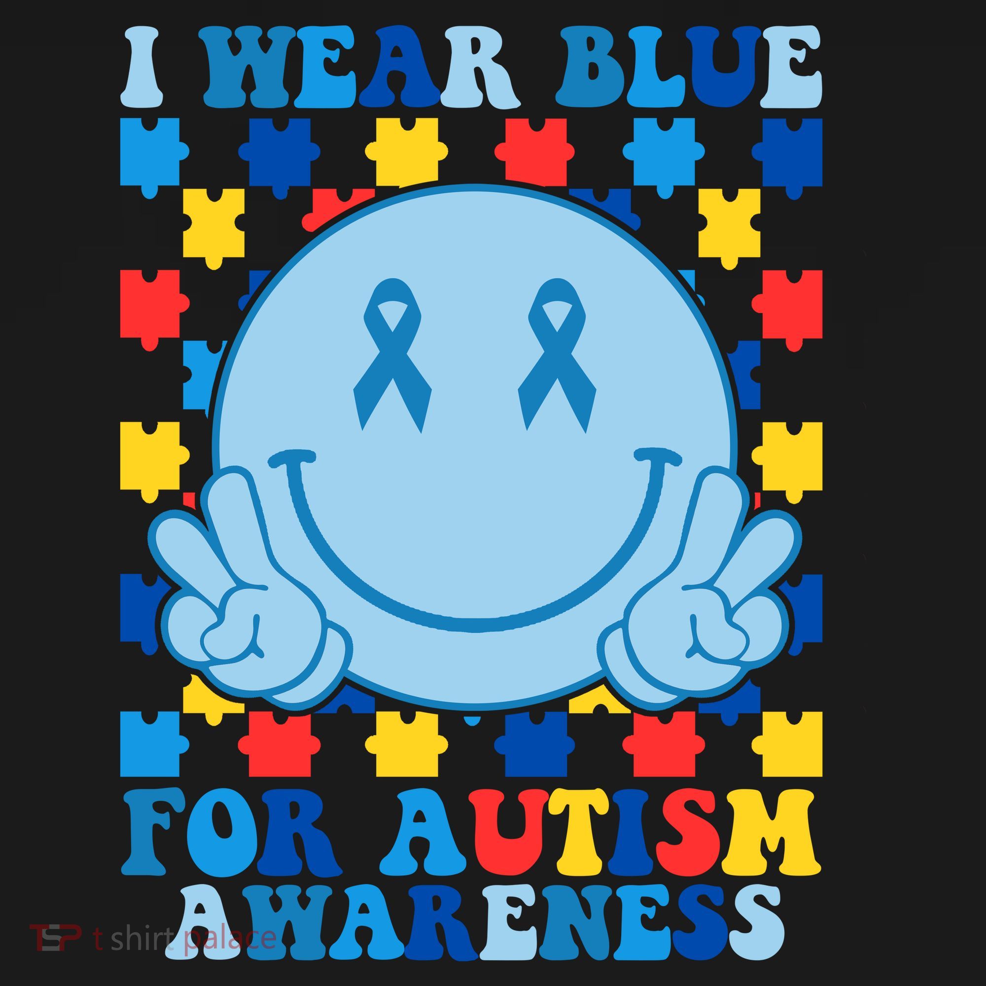 I Wear Blue For Autism Awareness Month Smile Peace Coaster