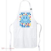I Wear Blue For Autism Awareness Month Smile Peace Apron thumb 0