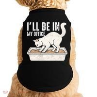 I Will Be In My Office Funny Cat Meme Litter Box Doggie Tank thumb 0