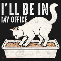 I Will Be In My Office Funny Cat Meme Litter Box Hoodie thumb 7
