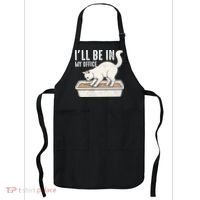 I Will Be In My Office Funny Cat Meme Litter Box Apron thumb 0