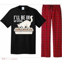 I Will Be In My Office Funny Cat Meme Litter Box Pajama Set thumb 0