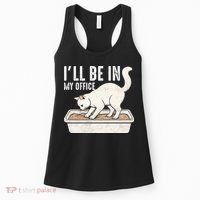 I Will Be In My Office Funny Cat Meme Litter Box Women's Tank Top thumb 0