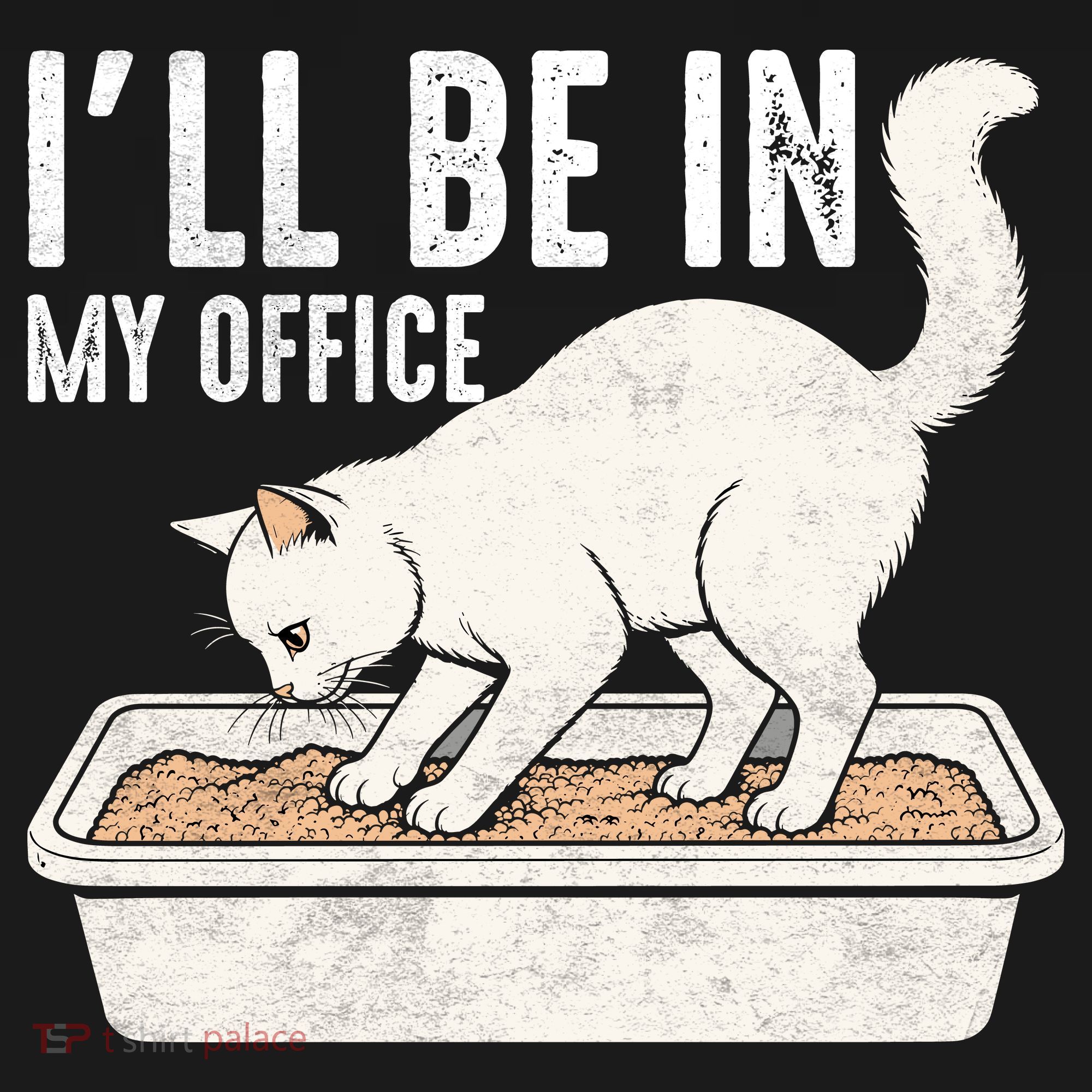 I Will Be In My Office Funny Cat Meme Litter Box Toddler Hoodie