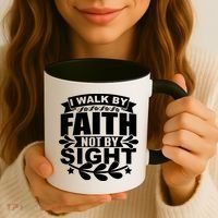 I Walk By Faith T Coffee Mug thumb 3