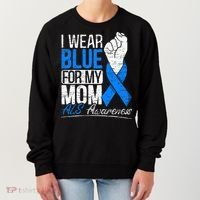 I Wear Blue For My Dad ALS Awareness Supporter Warrior Women's Sweatshirt thumb 0