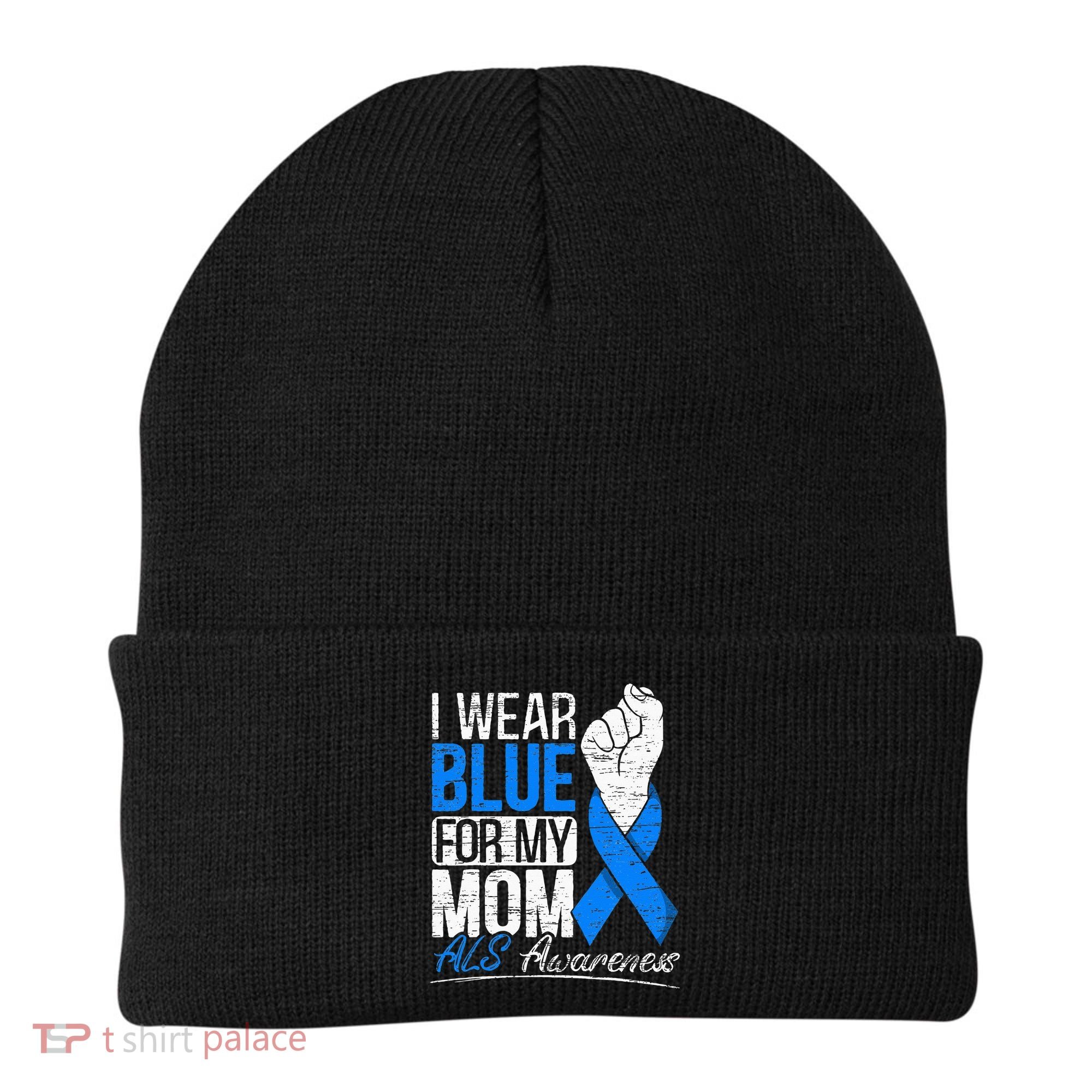 I Wear Blue For My Dad ALS Awareness Supporter Warrior Beanie