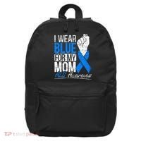 I Wear Blue For My Dad ALS Awareness Supporter Warrior 16 in Basic Backpack thumb 0