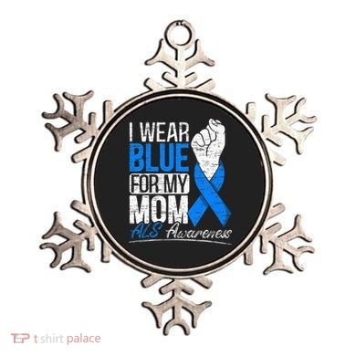 I Wear Blue For My Dad ALS Awareness Supporter Warrior Ornament