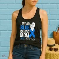 I Wear Blue For My Dad ALS Awareness Supporter Warrior Women's Tank Top thumb 2