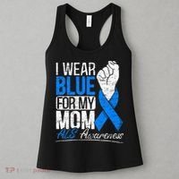 I Wear Blue For My Dad ALS Awareness Supporter Warrior Women's Tank Top thumb 3