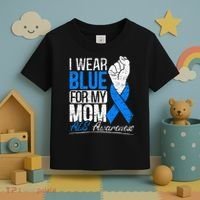I Wear Blue For My Dad ALS Awareness Supporter Warrior Toddler T-Shirt thumb 3