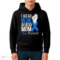 I Wear Blue For My Dad ALS Awareness Supporter Warrior Kids Hoodie thumb 4