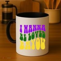 I Wanna Be Loved Bayou Mardi Gras Coffee Mug thumb 4