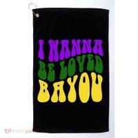 I Wanna Be Loved Bayou Mardi Gras Golf Towel thumb 0