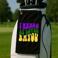 I Wanna Be Loved Bayou Mardi Gras Golf Towel thumb 2