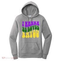 I Wanna Be Loved Bayou Mardi Gras Women's Hoodie thumb 0