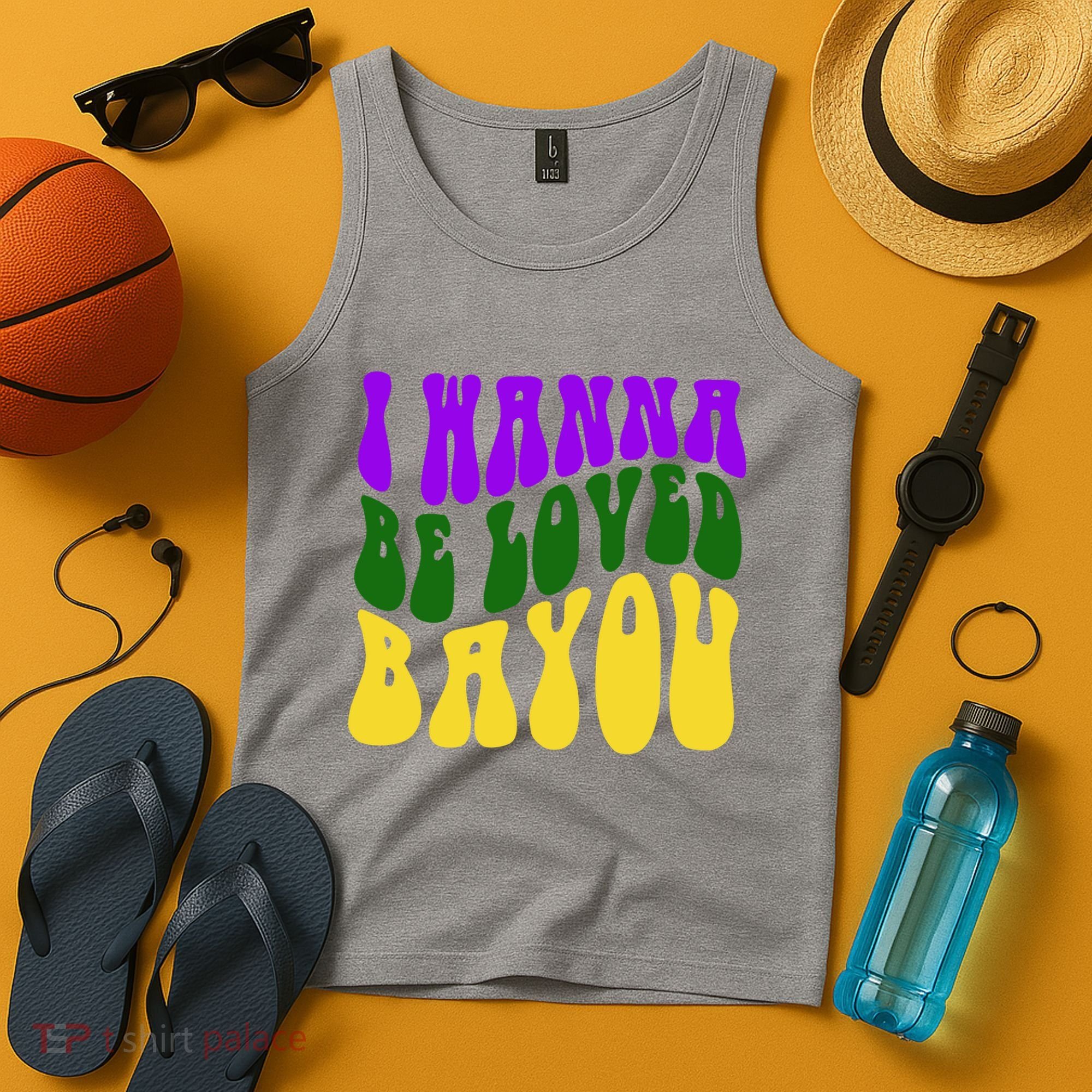 I Wanna Be Loved Bayou Mardi Gras Tank Top