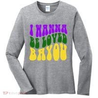 I Wanna Be Loved Bayou Mardi Gras Women's Long Sleeve Shirt thumb 0
