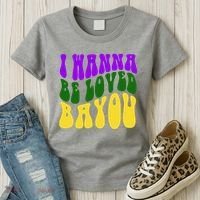I Wanna Be Loved Bayou Mardi Gras Women's T-Shirt thumb 3