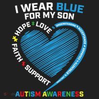 I Wear Blue For My Son Autism Awareness Support Products Cute Gift Beanie thumb 2