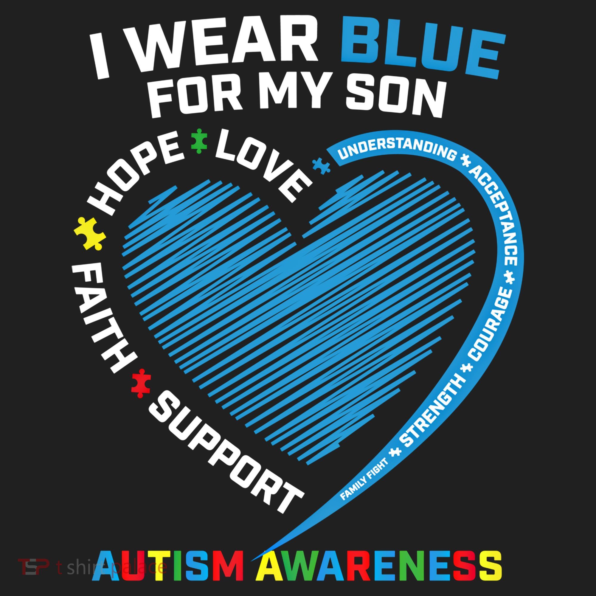 I Wear Blue For My Son Autism Awareness Support Products Cute Gift Beanie