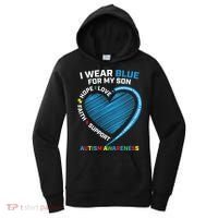 I Wear Blue For My Son Autism Awareness Support Products Cute Gift Women's Hoodie thumb 0