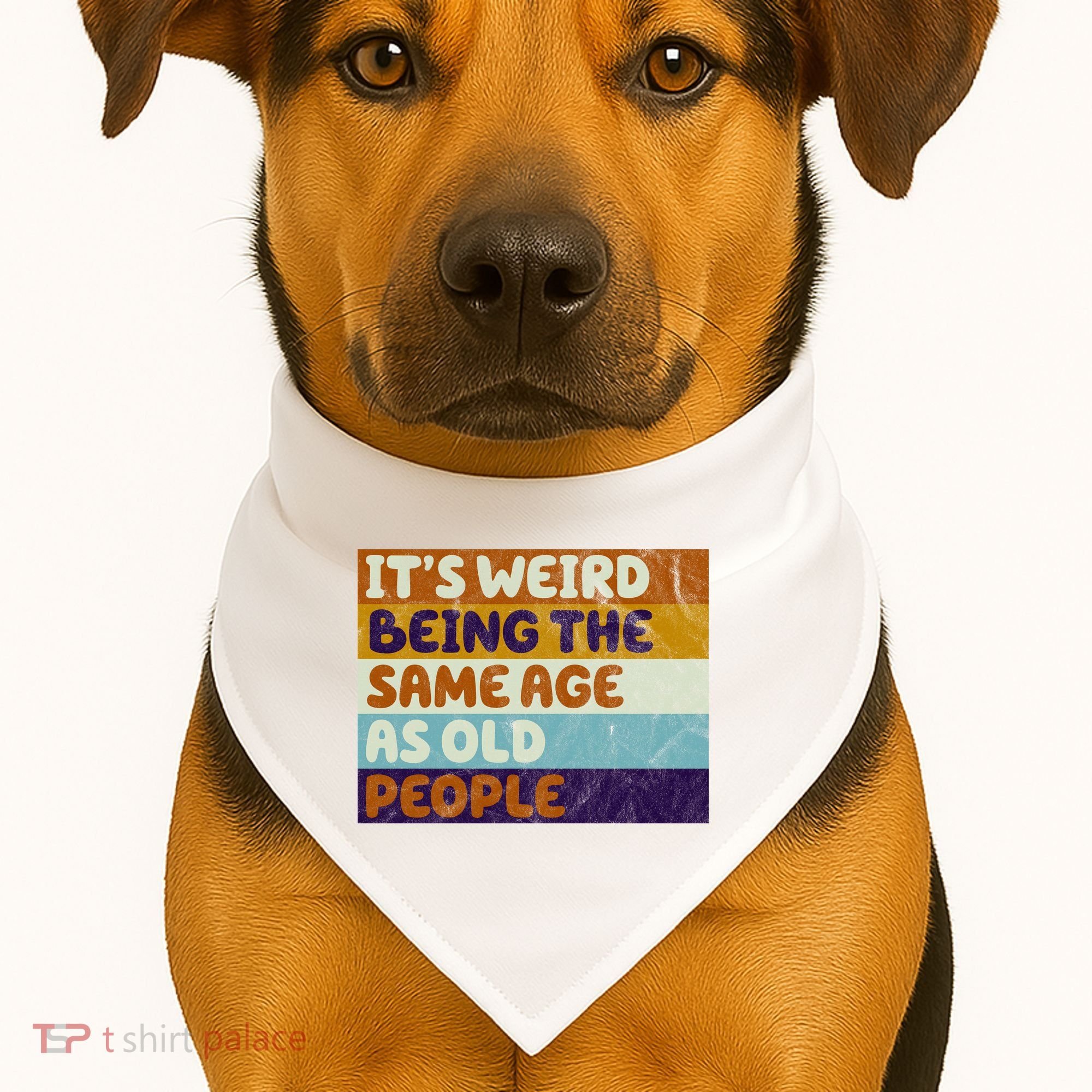 It's Weird Being The Same Age As Old People Funny USA-Made Doggie Bandana