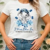 I Wear Blue For Diabetes Awareness Elephant Women's T-Shirt thumb 2