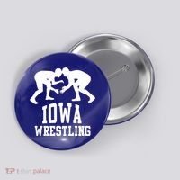 Iowa Wrestling Cool Gift Button thumb 0