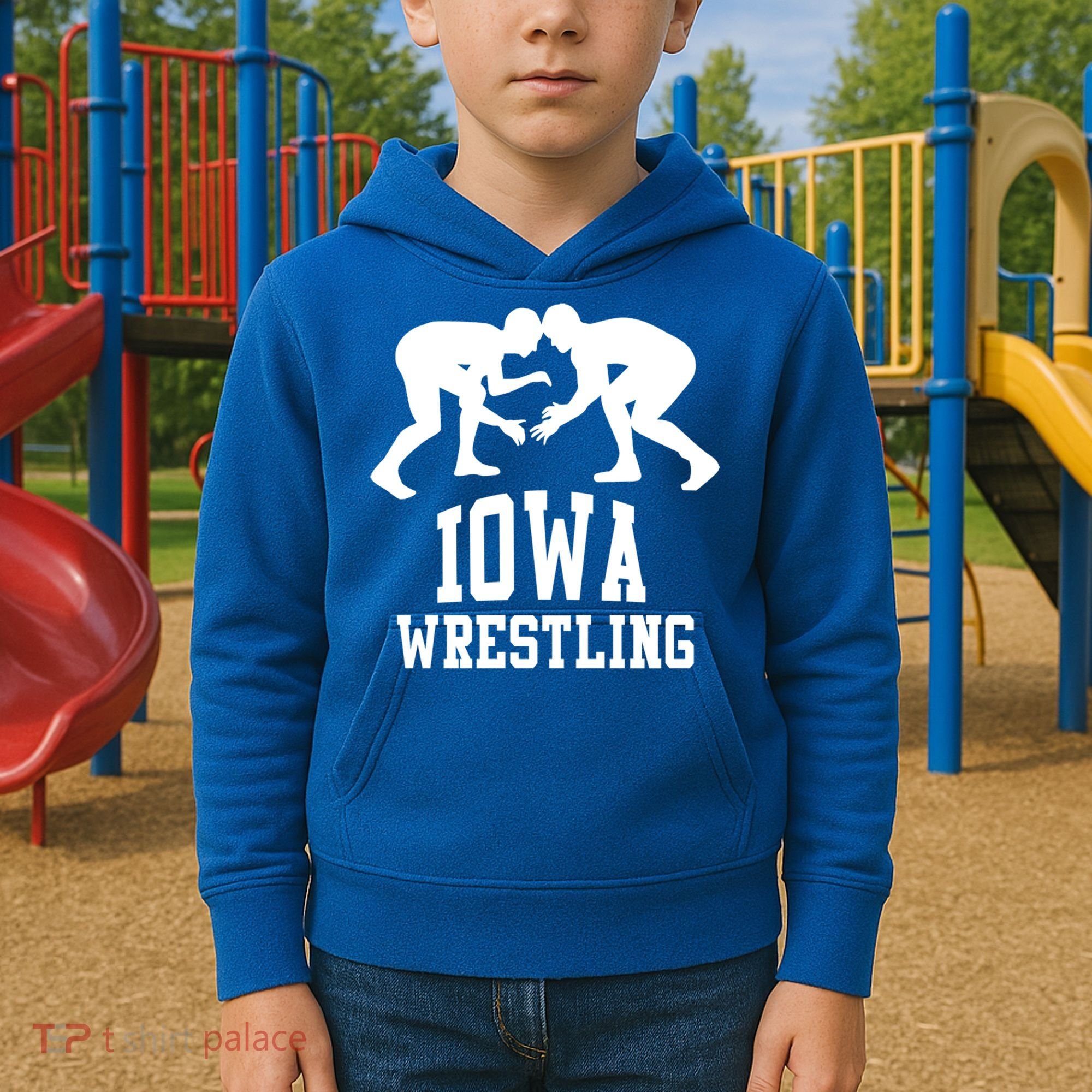 Iowa Wrestling Cool Gift Kids Hoodie