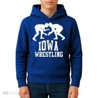 Iowa Wrestling Cool Gift Kids Hoodie thumb 4