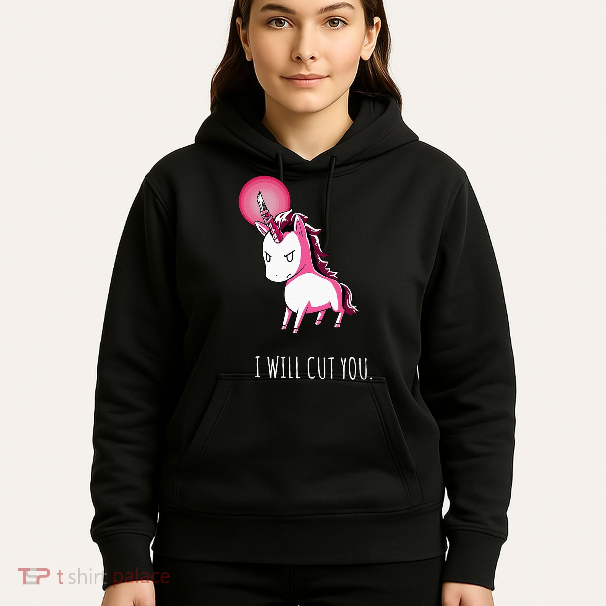 I Will Cut You Stabby Unicorn Funny Hoodie