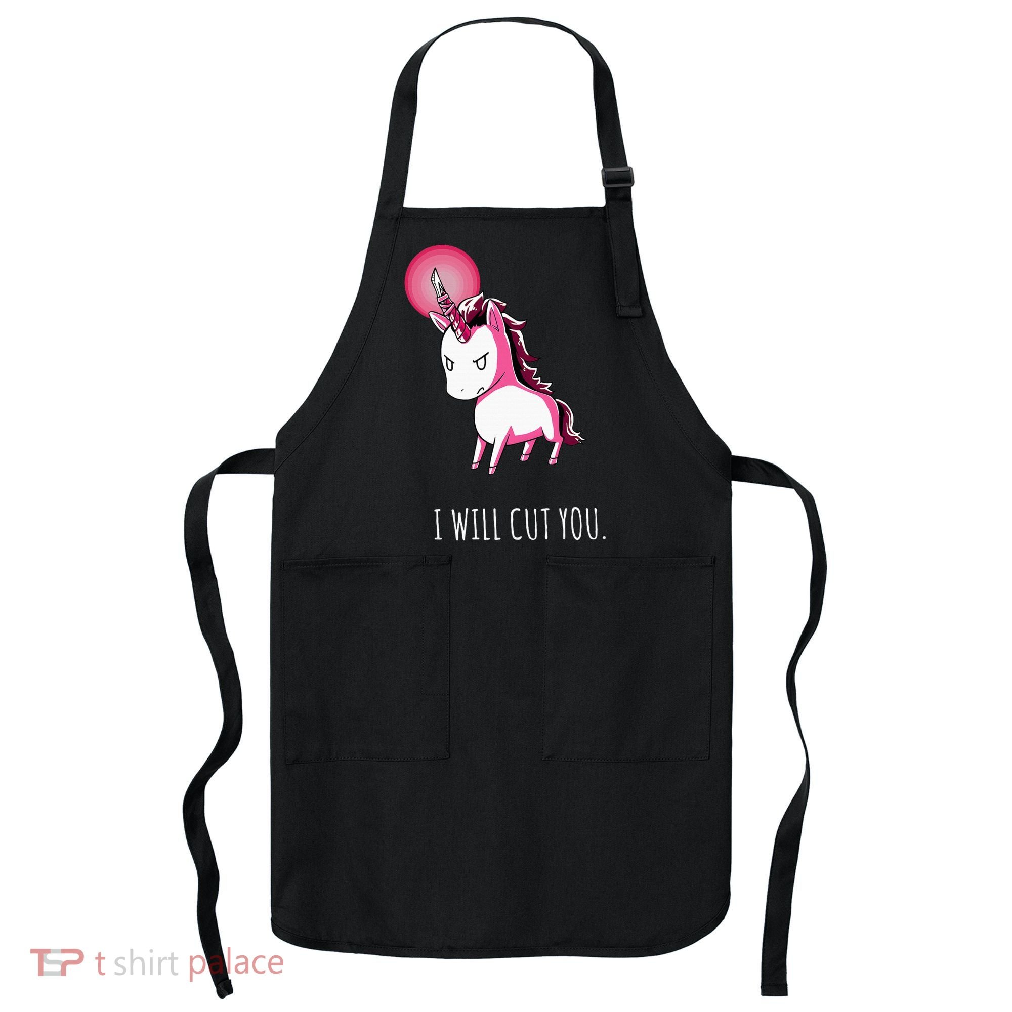 I Will Cut You Stabby Unicorn Funny Apron