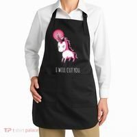 I Will Cut You Stabby Unicorn Funny Apron thumb 2