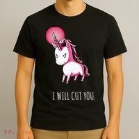 I Will Cut You Stabby Unicorn Funny T-Shirt thumb 3