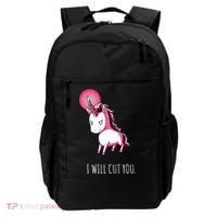 I Will Cut You Stabby Unicorn Funny Backpack thumb 0