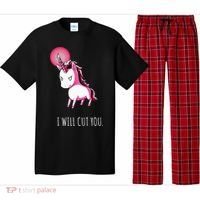 I Will Cut You Stabby Unicorn Funny Pajama Set thumb 0