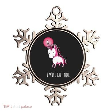 I Will Cut You Stabby Unicorn Funny Ornament