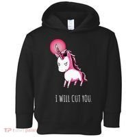 I Will Cut You Stabby Unicorn Funny Toddler Hoodie thumb 0
