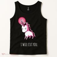 I Will Cut You Stabby Unicorn Funny Tank Top thumb 2