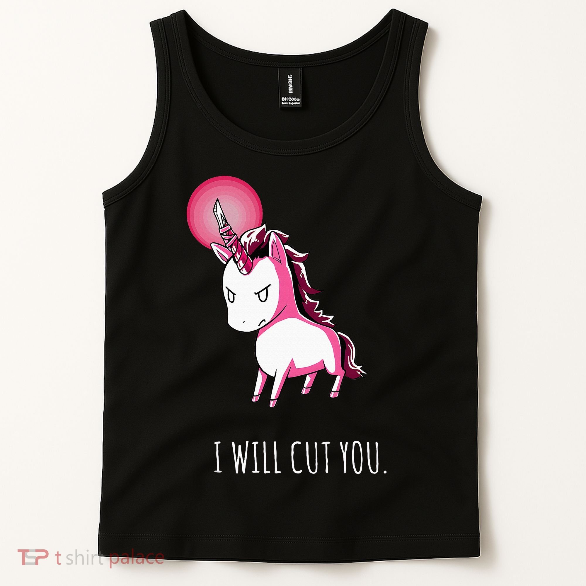 I Will Cut You Stabby Unicorn Funny Tank Top