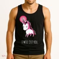 I Will Cut You Stabby Unicorn Funny Tank Top thumb 3