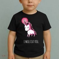 I Will Cut You Stabby Unicorn Funny Toddler T-Shirt thumb 2